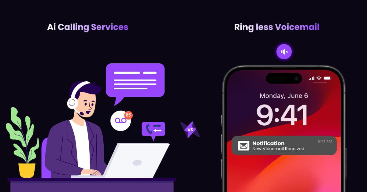 AI Calling Service vs Ringless Voicemail – Which Is More Effective?