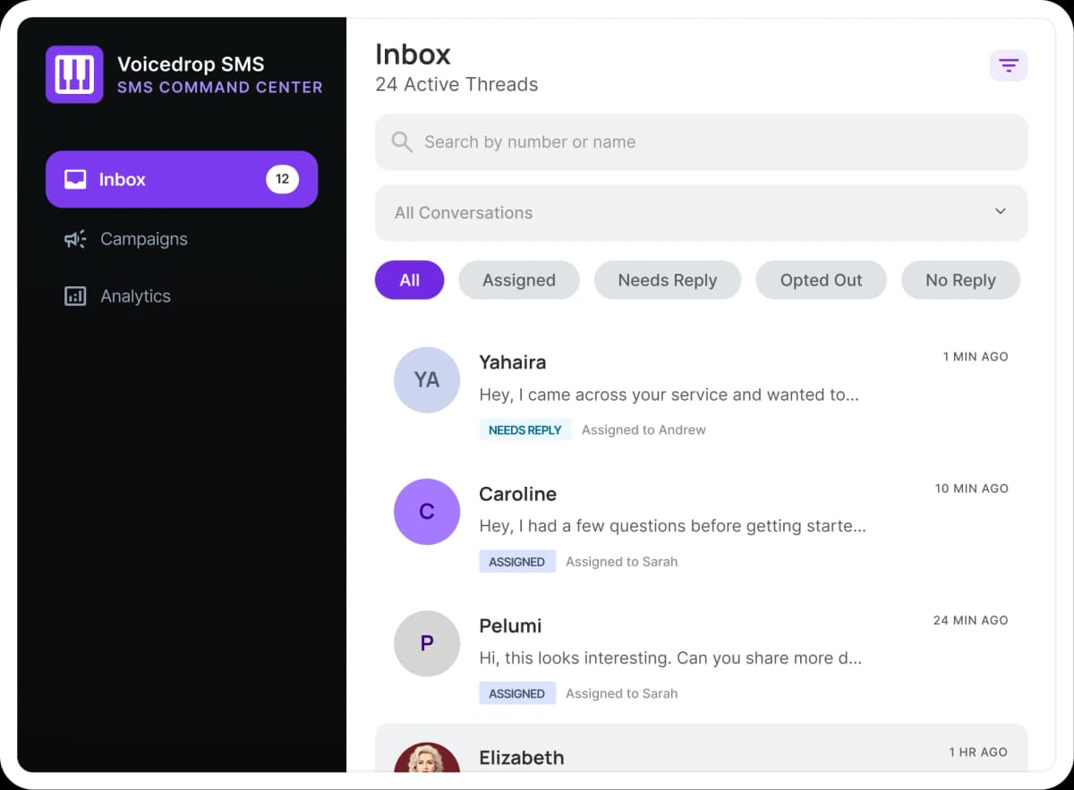 One inbox for every reply your campaigns generate