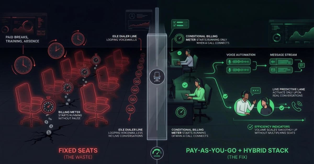 Pay As You Go Predictive Dialers: Stop Paying for Ghost Seats