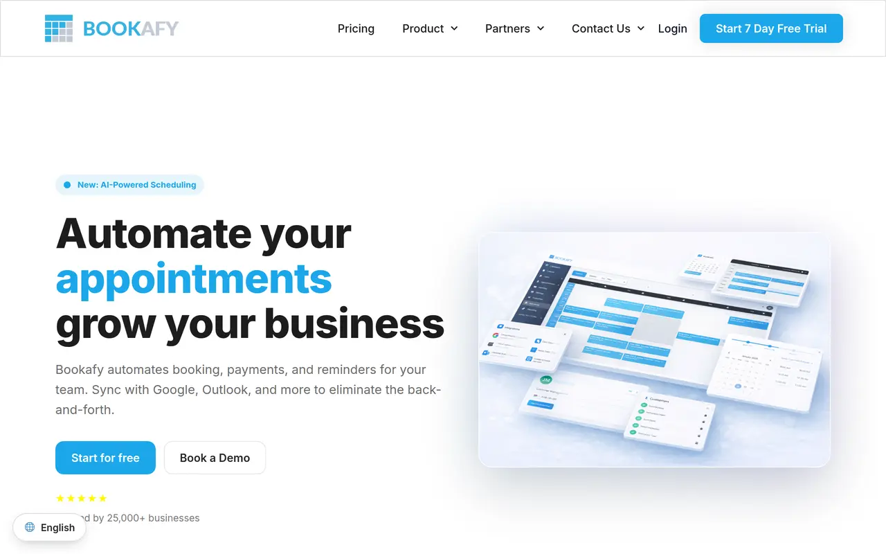 The Bookafy homepage at www.bookafy.com