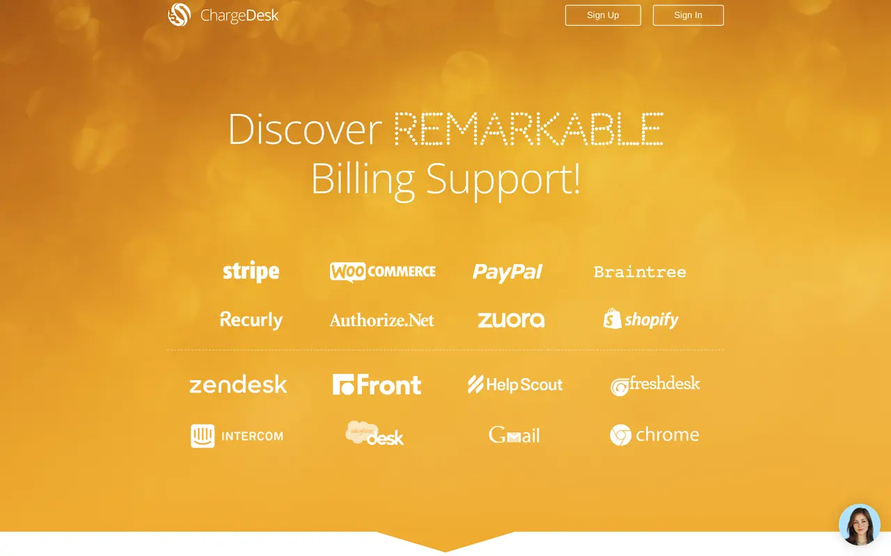 The ChargeDesk homepage at chargedesk.com