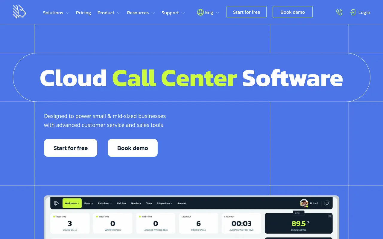 The MightyCall homepage at www.mightycall.com