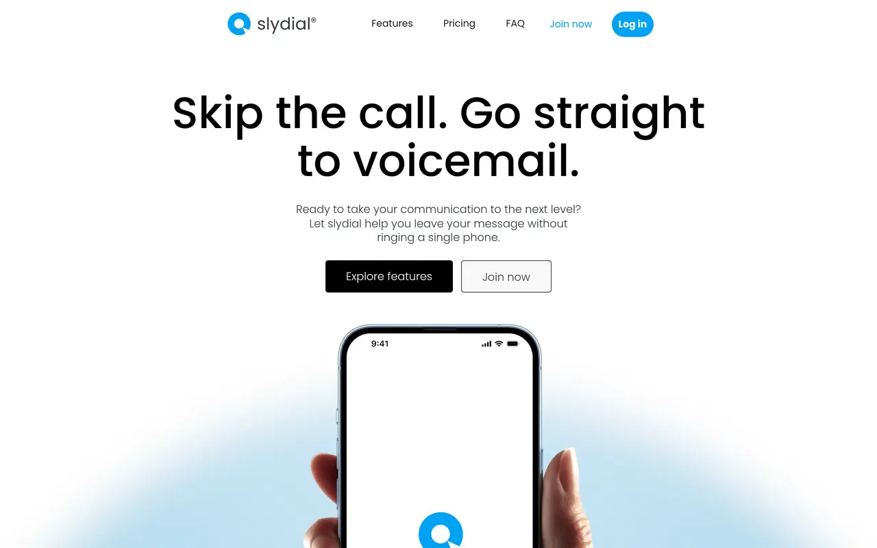 The SlyDial homepage at www.slydial.com