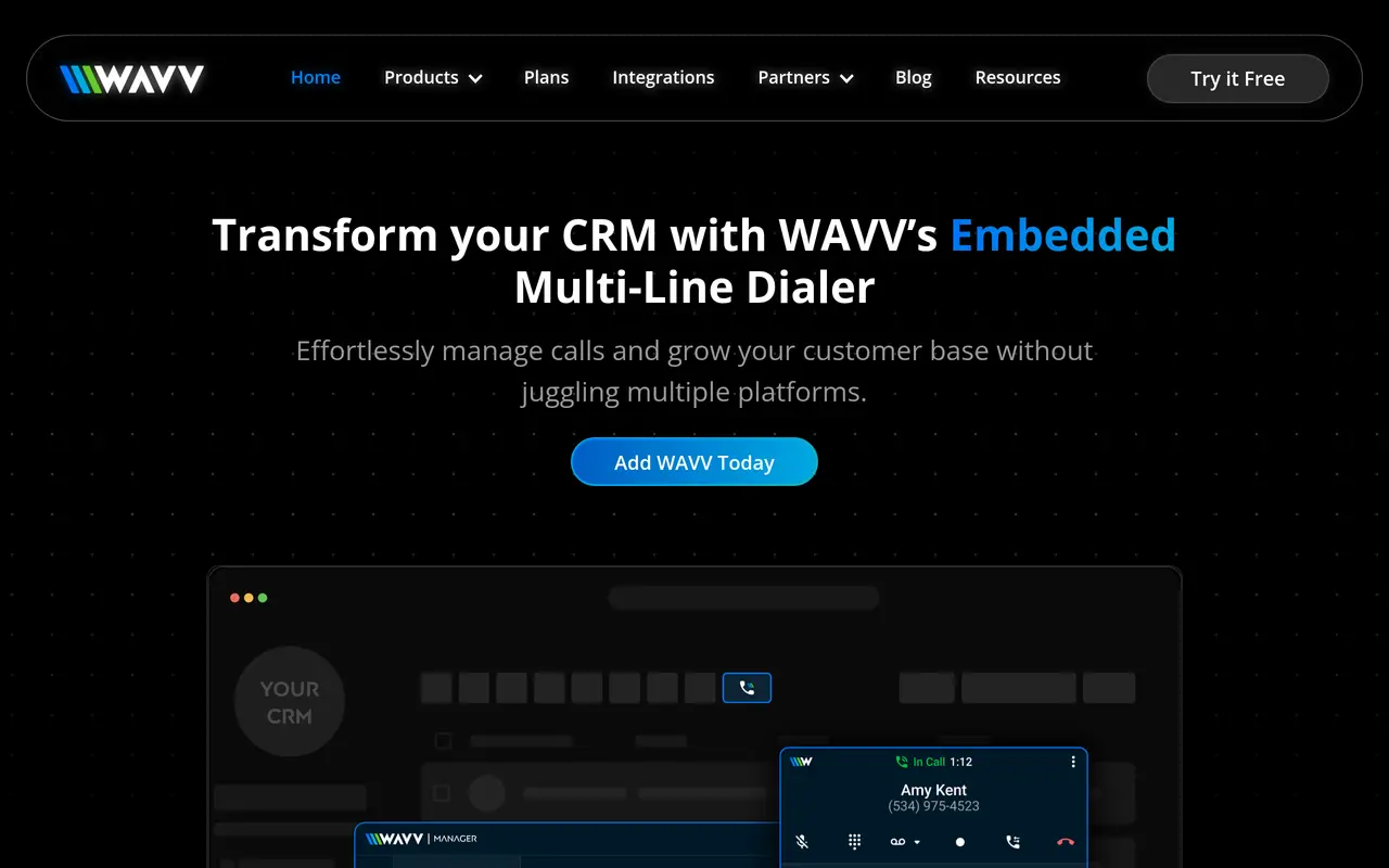 The WAVV homepage at www.wavv.com
