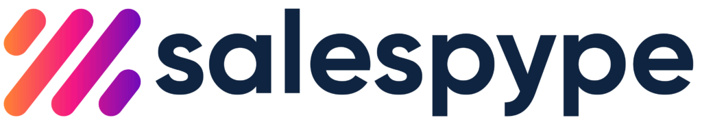 The logo features a stylized M in a vibrant pink, orange, and purple gradient to the left, followed by salespype in bold, dark blue text. Its an eye-catching design that sets the tone for its role in the VoiceDrop vs Salespype conversation. VoiceDrop Ringless Voicemails
