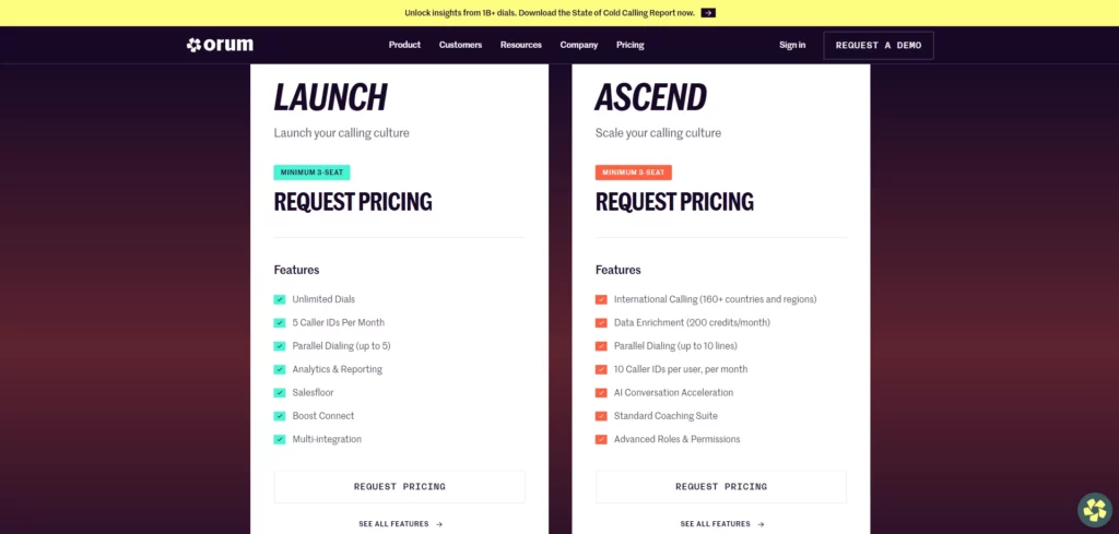 Orum Pricing