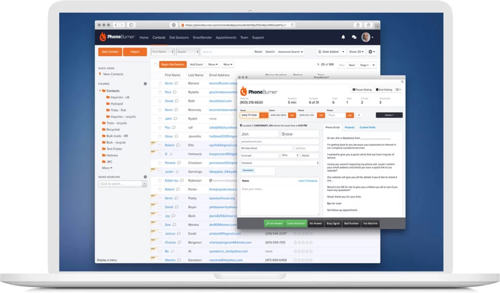 PhoneBurner Dashboard 2
