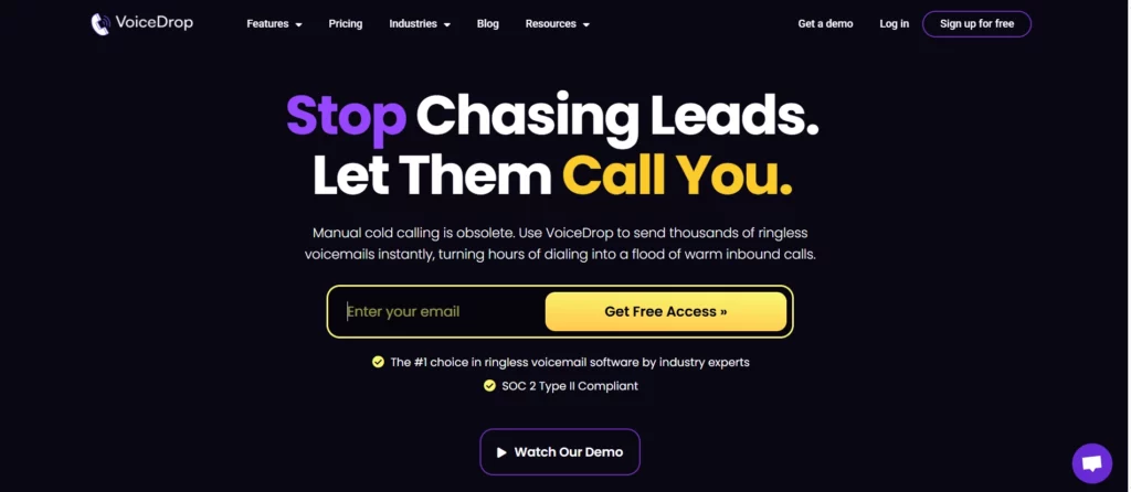 VoiceDrop Homepage