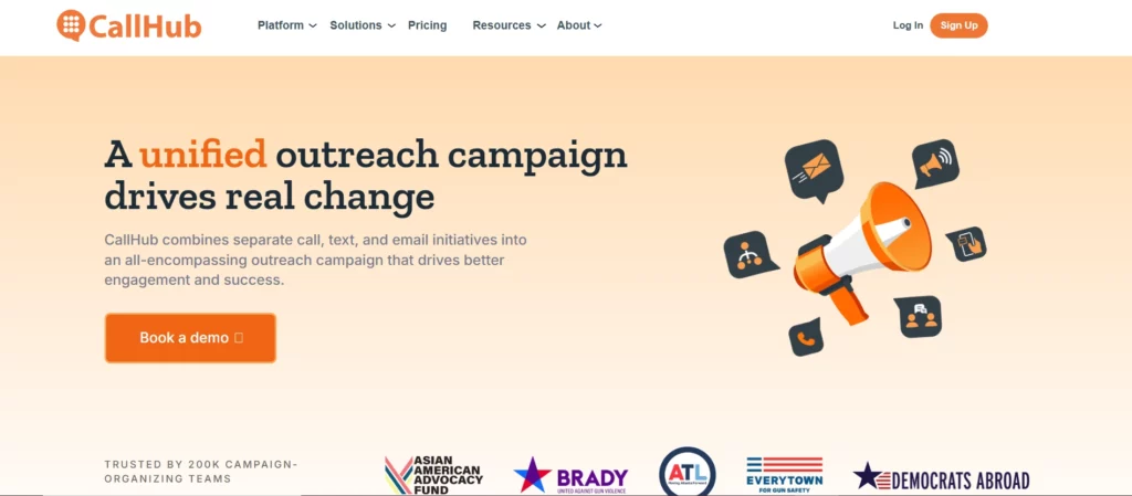 CallHub Homepage