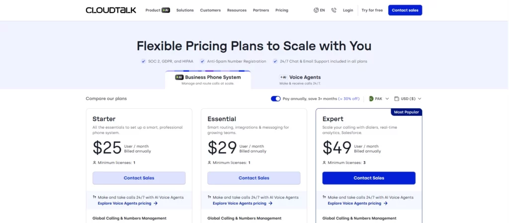 CloudTalk Pricing