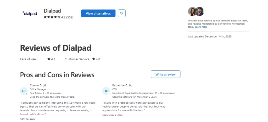 Dialpad On Capterra