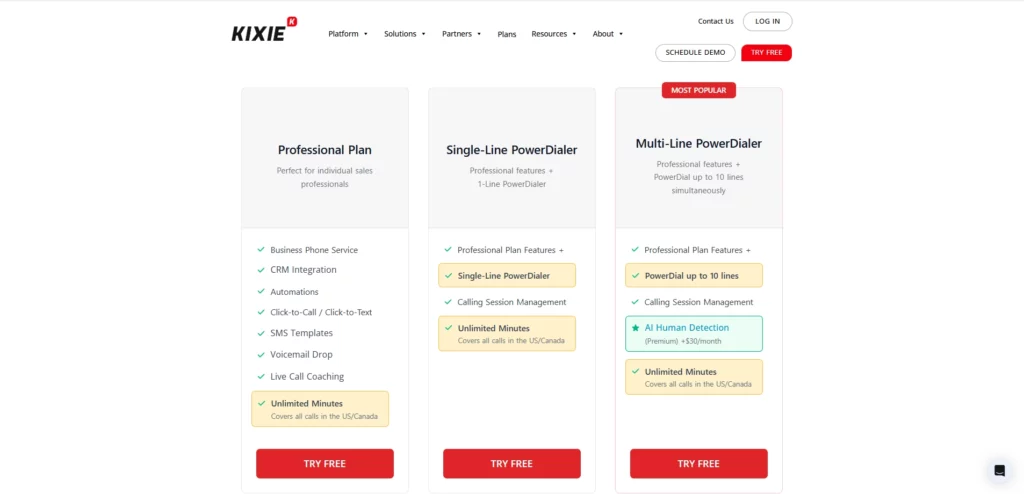 Kixie Pricing 3
