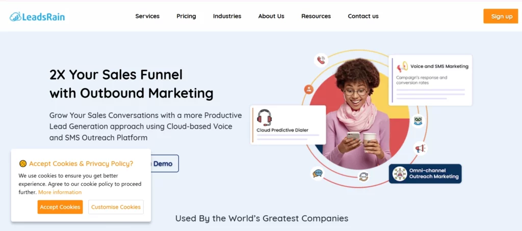 LeadsRain Homepage
