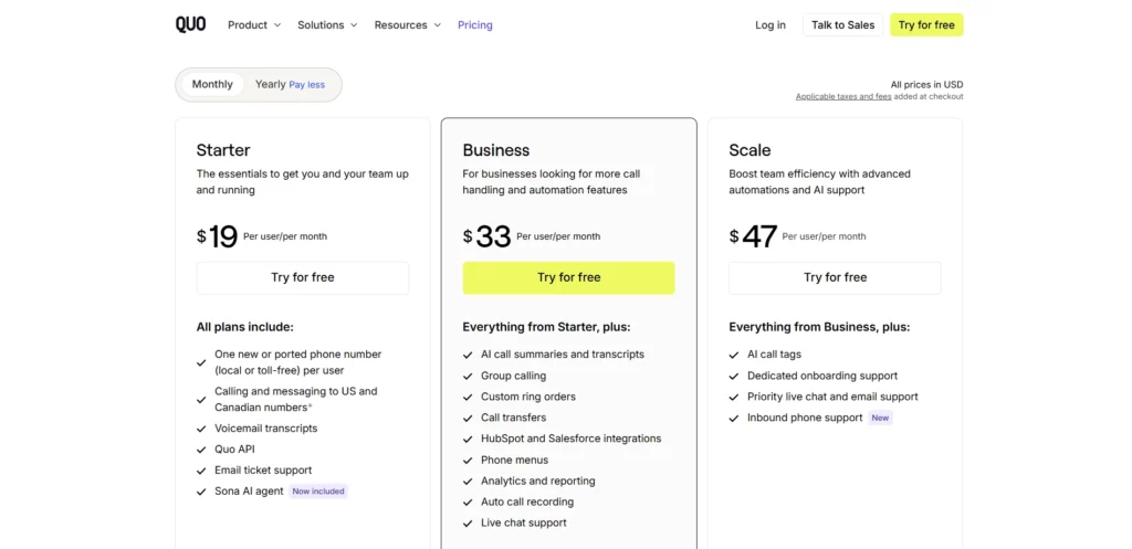 Quo Pricing