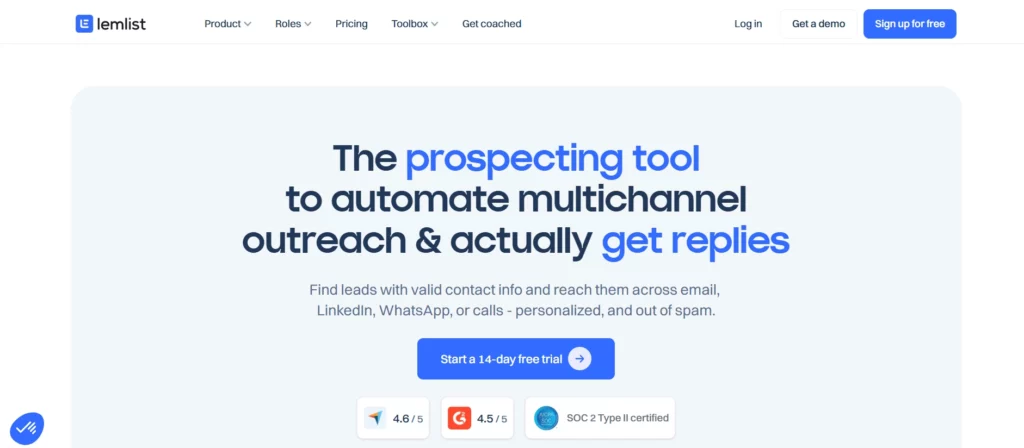 lemlist Homepage