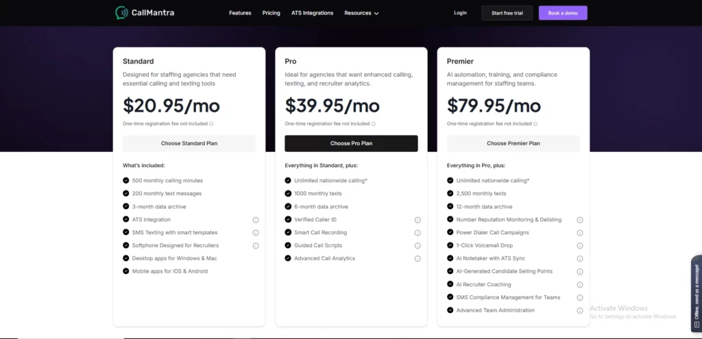 CallMantra Pricing