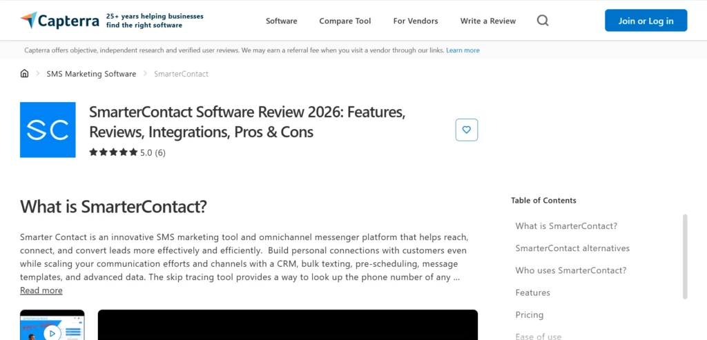 Smarter Contact Capterra Review