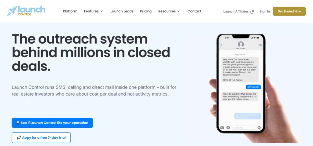 launch control homepage