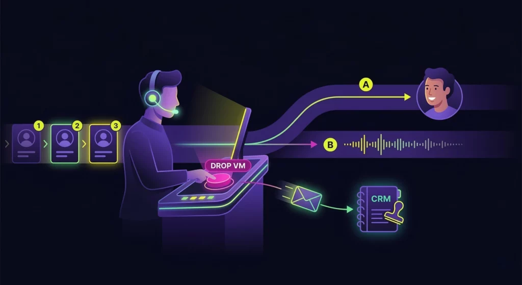 What is a Power Dialer with Voicemail Drop