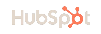 The image shows the HubSpot logo, with the word HubSpot in light gray letters and an orange network-like design forming the letter o. VoiceDrop Ringless Voicemails
