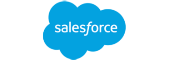 Salesforce logo featuring the word salesforce in white lowercase letters inside a blue cloud shape. VoiceDrop Ringless Voicemails
